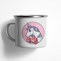 Емайлирано канче "Unicorn Boxing" - small - 0
