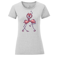 Тениска "Влюбени фламинго" (дамска) - small - 1