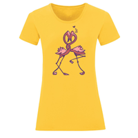 Тениска "Влюбени фламинго" (дамска) - small - 0