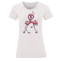 Тениска "Влюбени фламинго" (дамска) - small - 5