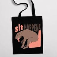 Eко чанта "Sit Happens" - small - 1
