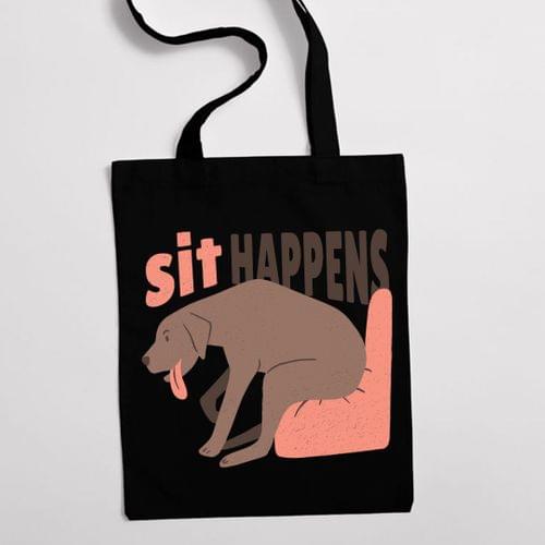 Eко чанта "Sit Happens" - 2