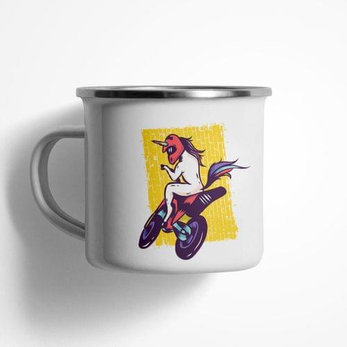 Емайлирано канче &amp;quot;Unicorn Biker&amp;quot; - 1