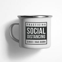 Емайлирано канче "Social Distancing" - small - 2