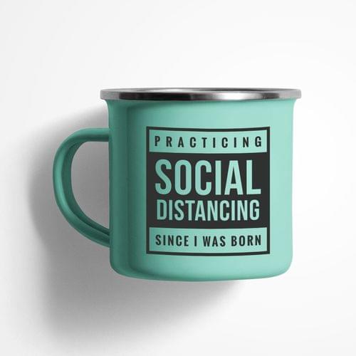 Емайлирано канче "Social Distancing" - 2