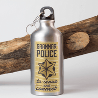 Метална бутилка "Grammar police" - small - 0