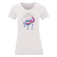 Дамска тениска "A Hug In A Glass" - small - 1 Дамска тениска "A Hug In A Glass" - small - 1