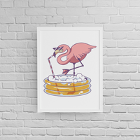 Постер с рамка "Drinking Flamingo" - small - 0