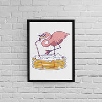 Постер с рамка "Drinking Flamingo" - small - 1