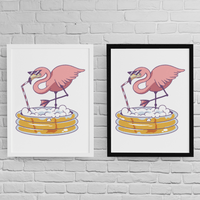 Постер с рамка "Drinking Flamingo" - small - 2