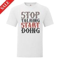 Мъжка тениска &amp;quot;Stop Talking&amp;quot; (Бяла)