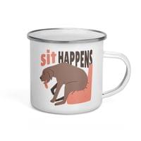 Емайлирано канче "Sit Happens" - small - 3