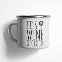 Емайлирано канче "Wine o'clock" - small - 0 Емайлирано канче "Wine o'clock" - small - 0