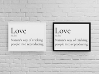 Постер с рамка "Love" - small - 2