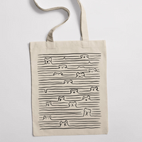 Eко чанта "Dogs In Lines" - small - 2