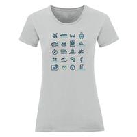 Дамска тениска "Travel Icons" - small - 2