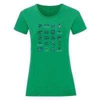 Дамска тениска "Travel Icons" - small - 4