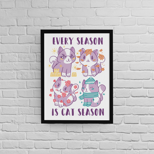 Постер с рамка &amp;quot;Cat Season&amp;quot; - 1