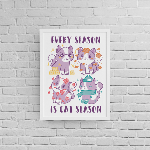 Постер с рамка "Cat Season" - 2