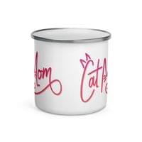 Емайлирано канче "Cat Mom" - small - 2