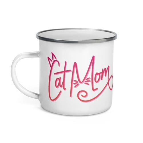 Емайлирано канче "Cat Mom" - 2