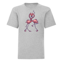 Тениска "Влюбени фламинго" (детска) - small - 0