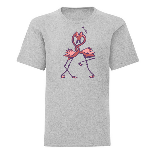 Тениска &amp;quot;Влюбени фламинго&amp;quot; (детска) - 1