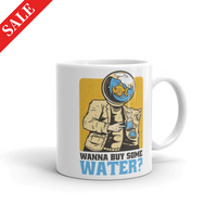 Бяла чаша "Mr. Water" - small - 2