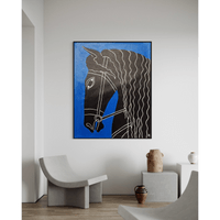 Картина акрил "Black Horse", 100x80см - 2 Картина акрил "Black Horse", 100x80см - 2