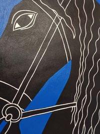 Картина акрил "Black Horse", 100x80см - 6 Картина акрил "Black Horse", 100x80см - 6