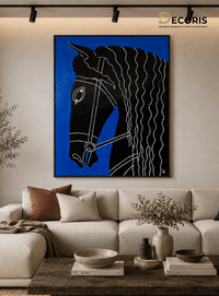 Абстрактна картина &amp;quot;Black Horse&amp;quot;– ръчно рисувана с акрил... - 1