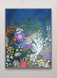 /ПРОДАДЕНА/ Абстрактна картина &amp;quot;Midnight Garden Beneath... - 1