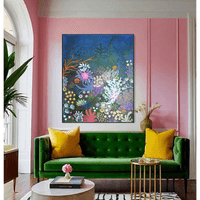 /ПРОДАДЕНА/ Абстрактна картина "Midnight Garden Beneath... - 2