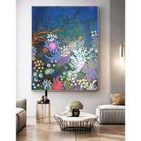 /ПРОДАДЕНА/ Абстрактна картина &amp;quot;Midnight Garden Beneath... - 6