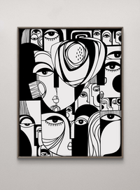 Картина акрил &amp;quot;Cubist Faces&amp;quot; , 100х80см - 1