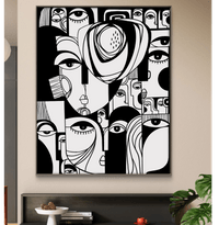 Картина акрил "Cubist Faces" , 100х80см - 2