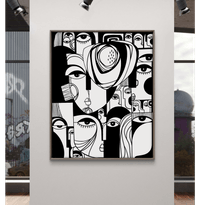 Картина акрил &amp;quot;Cubist Faces&amp;quot; , 100х80см - 2