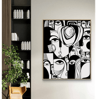 Картина акрил &amp;quot;Cubist Faces&amp;quot; , 100х80см - 3