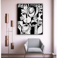 Картина акрил &amp;quot;Cubist Faces&amp;quot; , 100х80см - 5