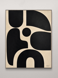Абстрактна картина &amp;quot;Eclipse of Form&amp;quot; – ръчно рисувана с... - 1