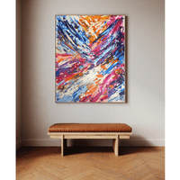 /ПРОДАДЕНА/ Абстрактна картина &amp;quot;Where Colors Collide&amp;quot; –... - 3