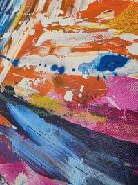 /ПРОДАДЕНА/ Абстрактна картина &amp;quot;Where Colors Collide&amp;quot; –... - 6