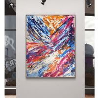 /ПРОДАДЕНА/ Абстрактна картина &amp;quot;Where Colors Collide&amp;quot; –... - 8