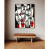 Картина акрил "Red lips", 100x80cм - 2