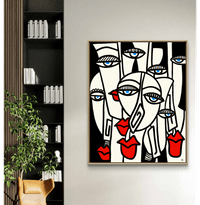 Картина акрил &amp;quot;Red lips&amp;quot;, 100x80cм - 2