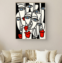 Картина акрил &amp;quot;Red lips&amp;quot;, 100x80cм - 3