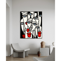 Картина акрил &amp;quot;Red lips&amp;quot;, 100x80cм - 4