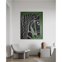 Абстрактна картина &amp;quot;Black Horse 2&amp;quot;– ръчно рисувана с... - 2