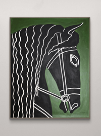 Абстрактна картина &amp;quot;Black Horse 2&amp;quot;– ръчно рисувана с... - 1