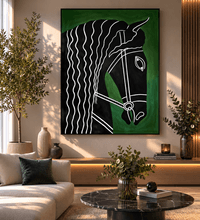 Абстрактна картина &amp;quot;Black Horse 2&amp;quot;– ръчно рисувана с... - 2